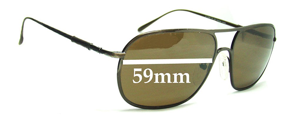 Sunglass Fix Replacement Lenses for Ermenegildo Zegna SZ 3018N - 59mm Wide