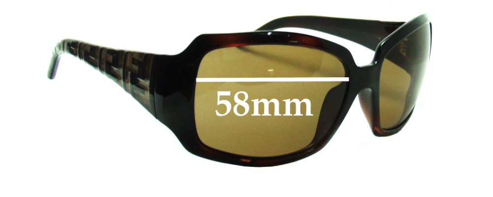 Sunglass Fix Replacement Lenses for Fendi FS 343 - 58mm Wide