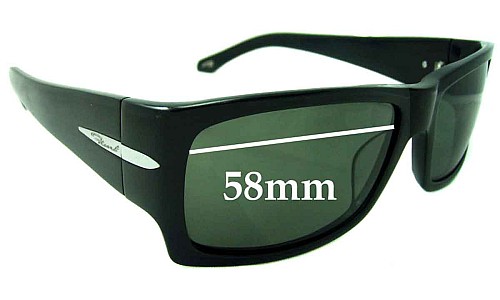 Sunglass Fix Lentes de Repuesto para Flint Unknown Model - 58mm Wide 