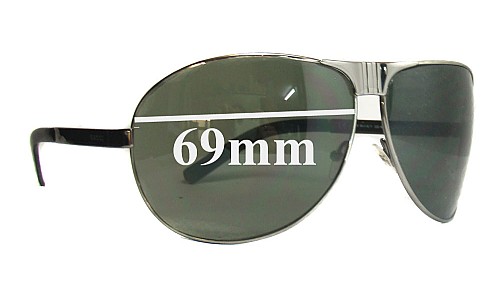 Sunglass Fix Replacement Lenses for Gucci GG1813 - 69mm Wide 