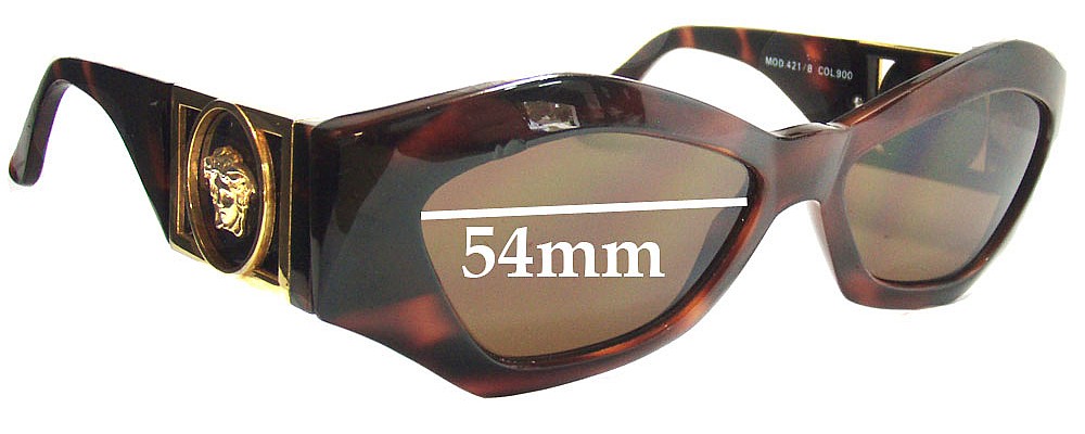Sunglass Fix Replacement Lenses for Versace MOD 421 - 54mm Wide