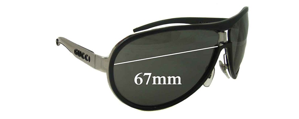 Gucci GG1566/S Replacement Sunglass Lenses - 67mm Wide