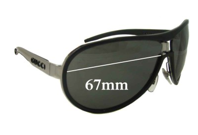 Gucci GG1566/S Replacement Lenses 67mm wide 