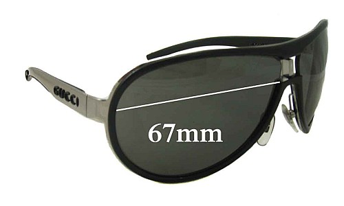 Sunglass Fix Replacement Lenses for Gucci GG1566/S - 67mm Wide 