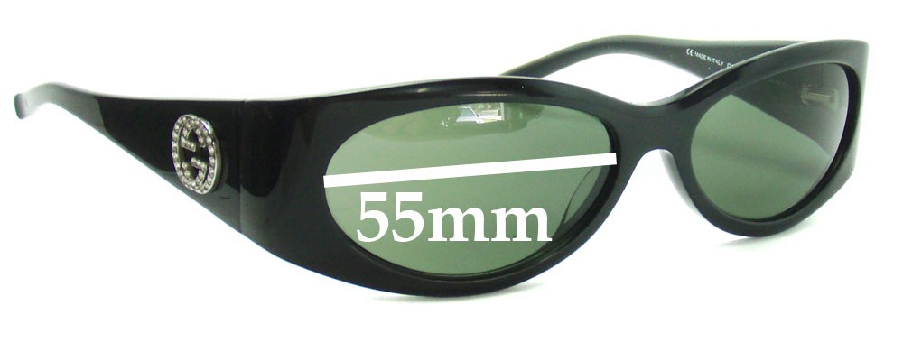 Gucci GG2527S Replacement Sunglass Lenses - 55mm wide
