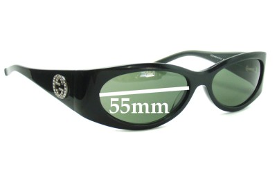 Gucci GG2527S Replacement Sunglass Lenses - 55mm wide 