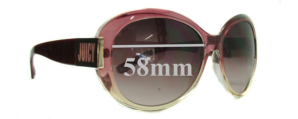 Sunglass Fix Replacement Lenses for Juicy Couture Atlanta/S - 58mm Wide