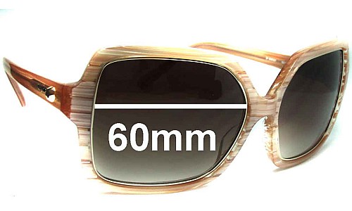 Sunglass Fix Replacement Lenses for Mimco SF 008501 - 60mm Wide 