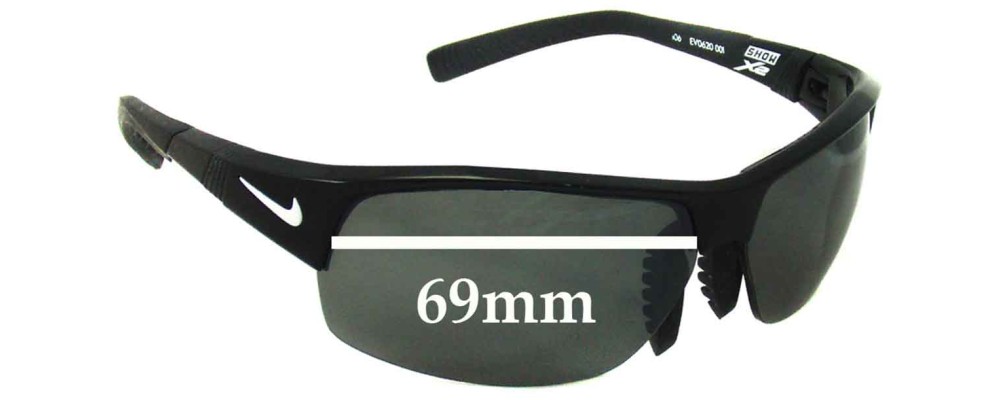 Sunglass Fix Replacement Lenses for Nike EV0672 Nike Show X2 - 69mm Wide