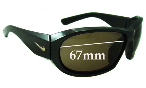 Sunglass Fix Replacement Lenses for Nike EV0522 EV0523 Fuse - 67mm Wide 