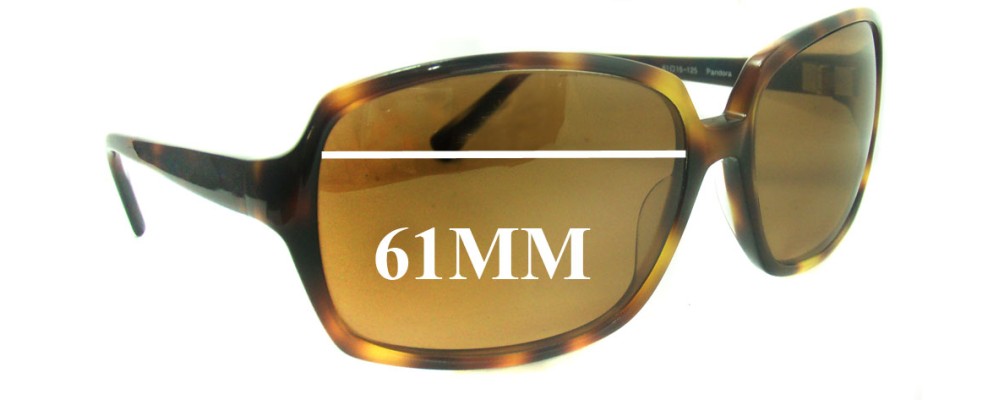 Sunglass Fix Replacement Lenses for Oliver Peoples Pandora - 61mm Wide