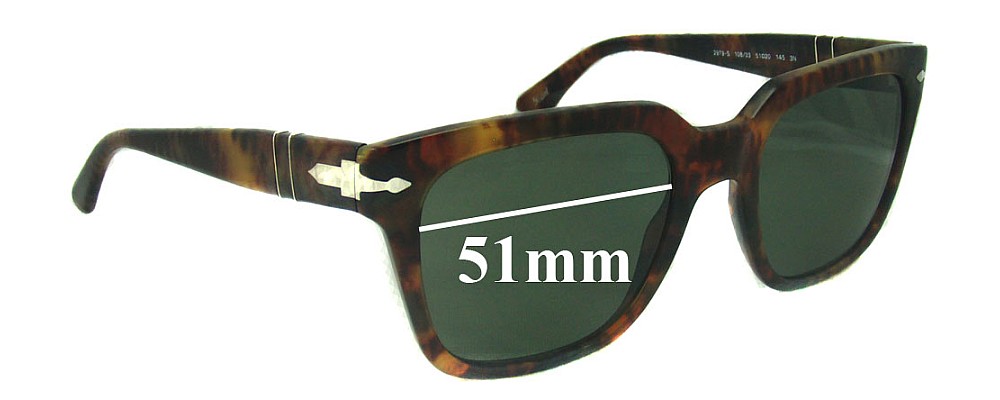 Sunglass Fix Replacement Lenses for Persol 2979-S - 51mm Wide