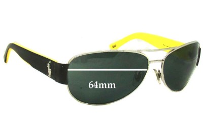 Polo 3049 Replacement Sunglass Lenses - 64mm Wide 