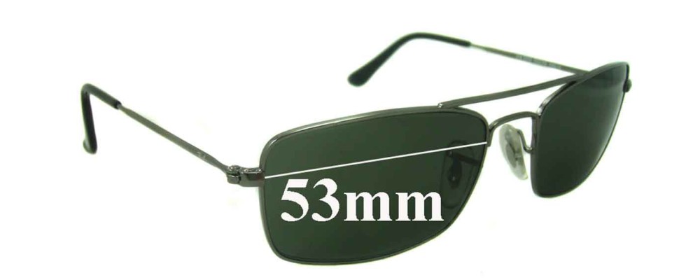 Sunglass Fix Replacement Lenses for Ray Ban RB3309 - 53mm Wide