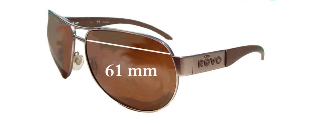 Sunglass Fix Replacement Lenses for Revo 3072 - 61mm Wide