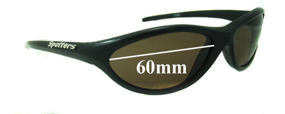 Spotters Slider Replacement Sunglass Lenses - 60mm wide