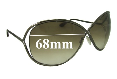 Tom Ford Miranda Replacement Lenses 68mm wide 