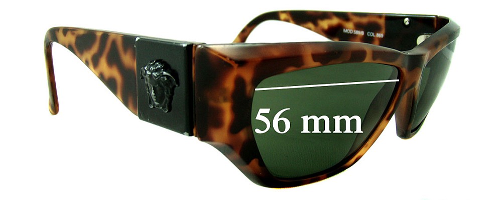 Sunglass Fix Replacement Lenses for Versace MOD S89-B - 56mm Wide