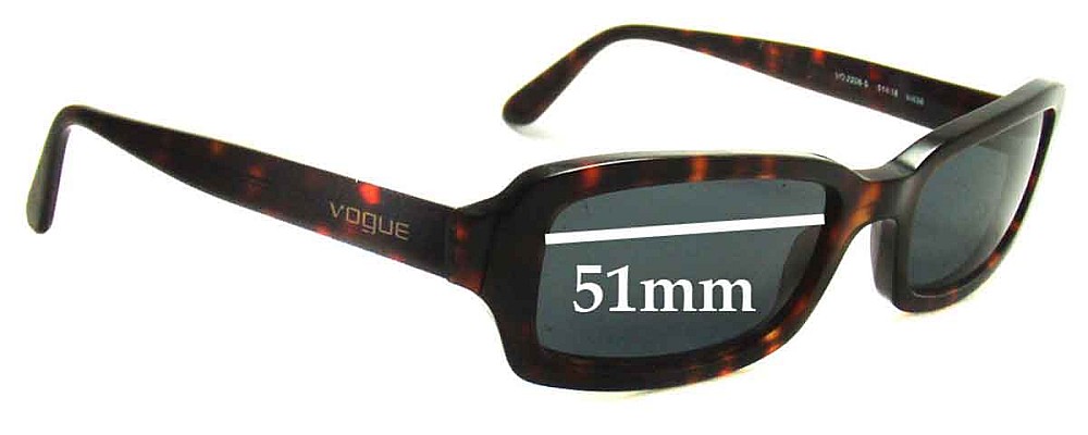 Sunglass Fix Replacement Lenses for Vogue VO2208-S - 51mm Wide