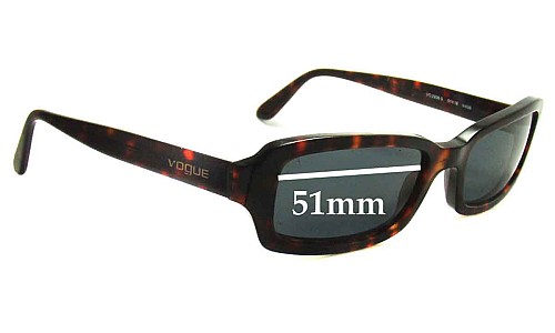 Sunglass Fix Replacement Lenses for Vogue VO2208-S - 51mm Wide 