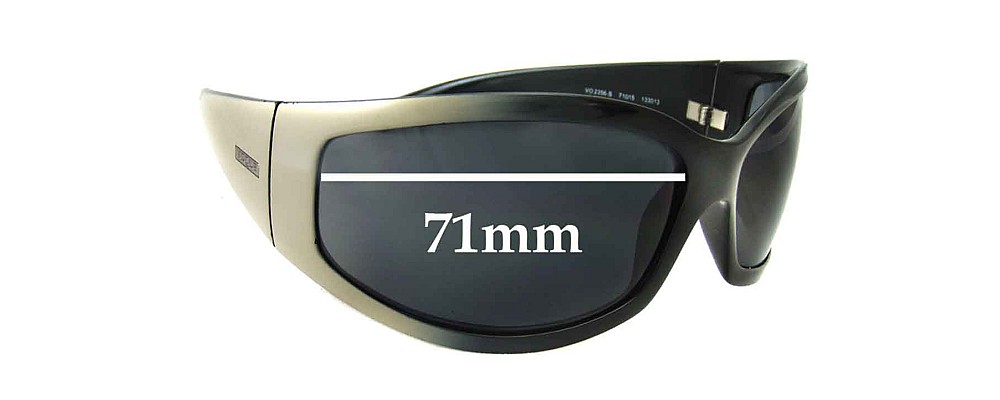 Sunglass Fix Replacement Lenses for Vogue VO2356-S - 71mm Wide