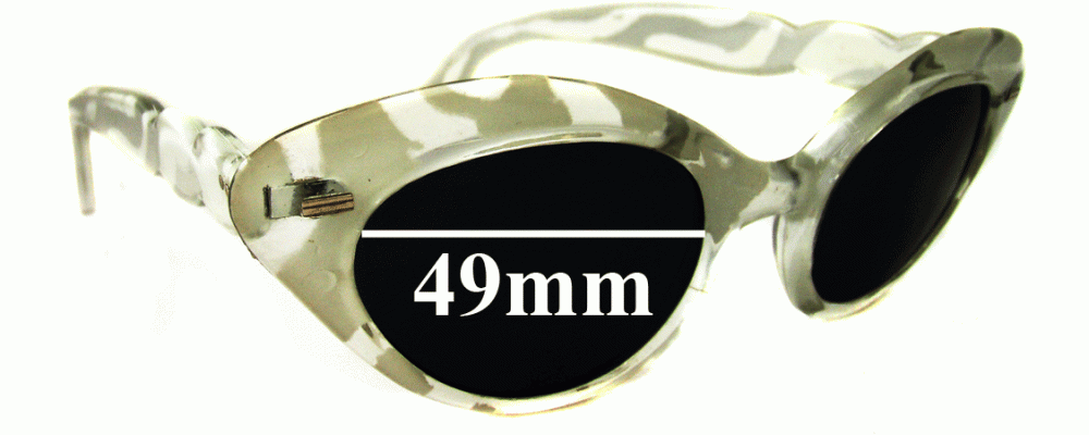 Willson Cat Eye New Sunglass Lenses - 49mm wide