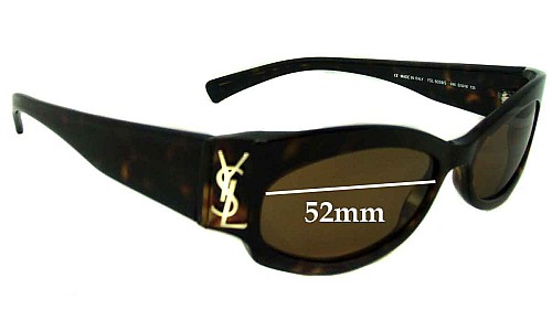 Sunglass Fix Replacement Lenses for Yves Saint Laurent YSL6059/S - 52mm Wide 