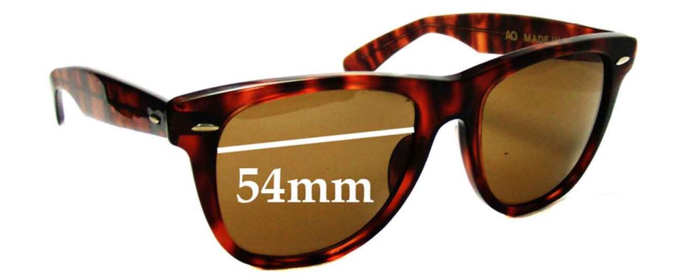 Sunglass Fix Replacement Lenses for American Optical 2T - 54mm Wide