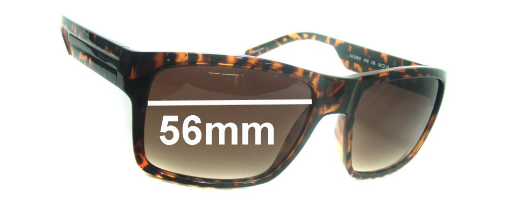 Sunglass Fix Replacement Lenses for Armani Exchange AX 238/S - 56mm Wide