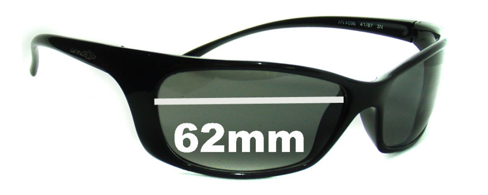 Sunglass Fix Replacement Lenses for Arnette Psycho AN4096 - 62mm Wide
