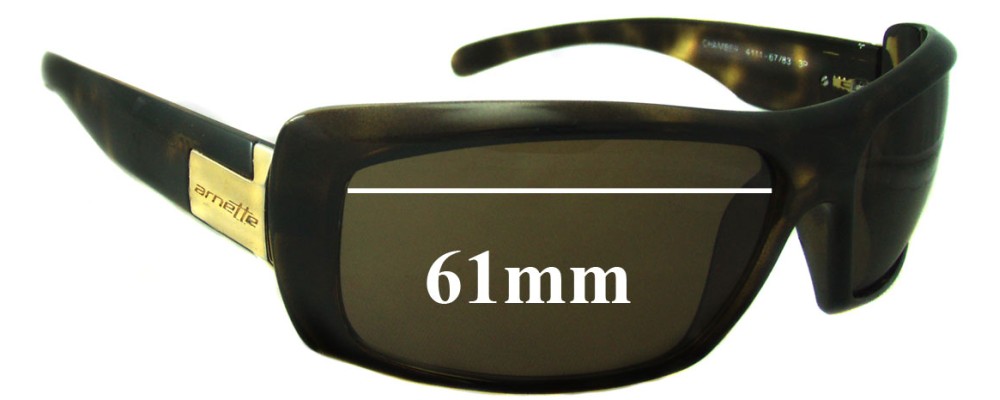 Sunglass Fix Replacement Lenses for Arnette Chamber AN4111 - 61mm Wide