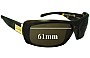 Sunglass Fix Verres de Remplacement pour Arnette Chamber AN4111 - 61mm Wide 