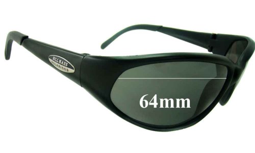 Sunglass Fix Replacement Lenses for Bill Bass Unknown Model - 64mm Wide 