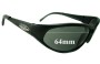 Sunglass Fix Replacement Lenses for Bill Bass Unknown Model - 64mm Wide 