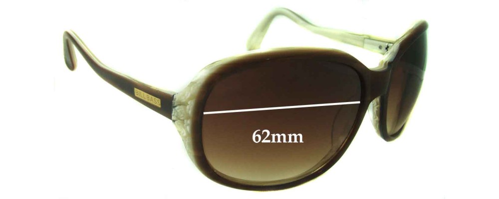 Sunglass Fix Replacement Lenses for Bill Bass Unknown - 62mm Wide