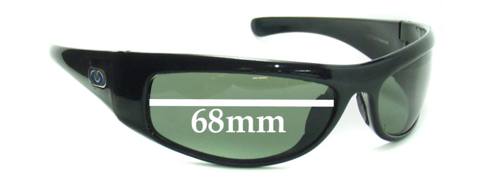 Sunglass Fix Replacement Lenses for Blue Ice  Loade - 68mm Wide
