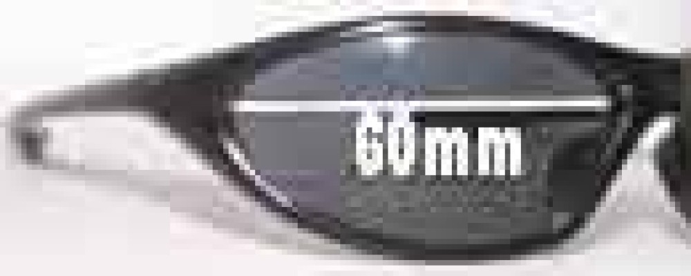 Sunglass Fix Replacement Lenses for Blue V    - 60mm Wide