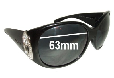 Bvlgari 8017-B Replacement Sunglass Lenses - 63mm wide 