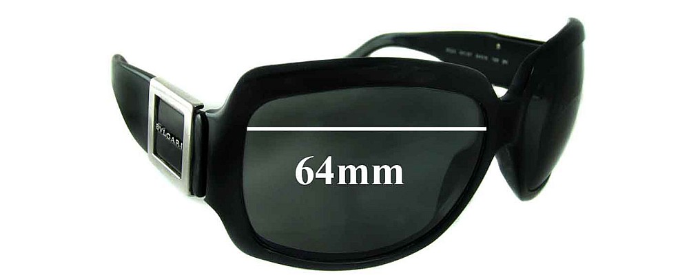 Sunglass Fix Replacement Lenses for Bvlgari 8024 - 64mm Wide