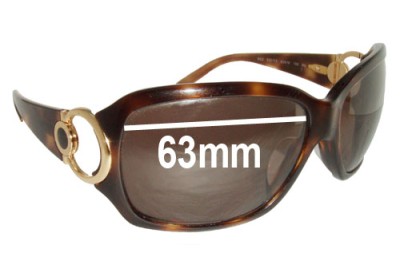 Bvlgari 862 Replacement Sunglass Lenses - 63mm wide 
