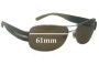 Sunglass Fix Replacement Lenses for Calvin Klein Unknown Model - 61mm Wide 