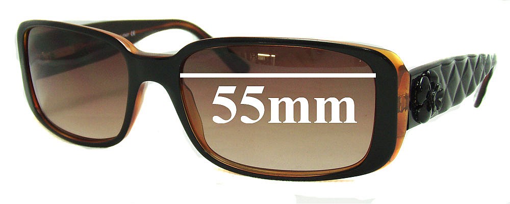 Sunglass Fix Replacement Lenses for Chanel 5111 - 55mm Wide
