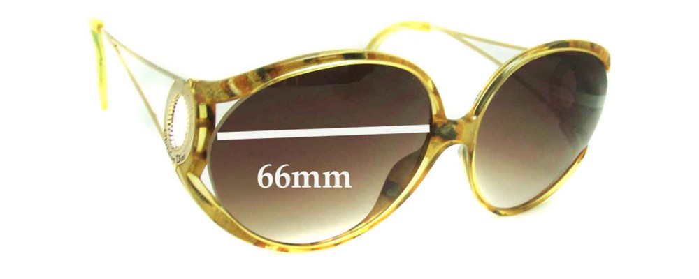 Sunglass Fix Replacement Lenses for Christian Dior Unknown Model - 66mm Wide