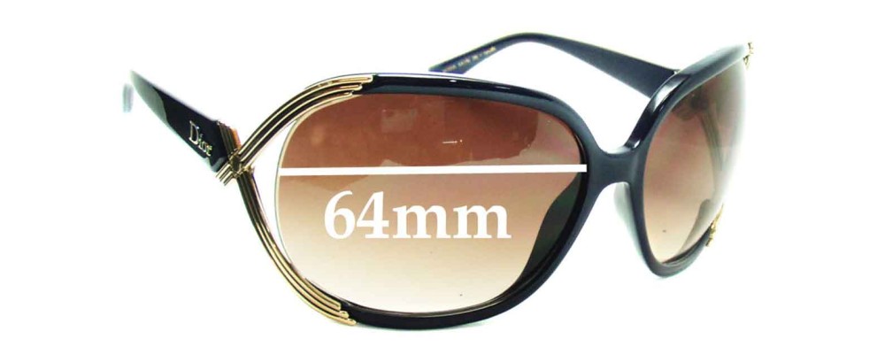 Sunglass Fix Replacement Lenses for Christian Dior Sydney - 64mm Wide