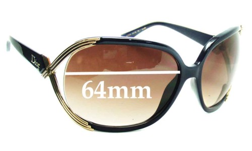 Sunglass Fix Replacement Lenses for Christian Dior Sydney - 64mm Wide 