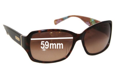 Coach S471 Peony Replacement Lenses 59mm wide 