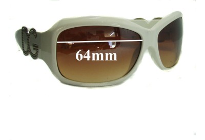 Dolce & Gabbana DG187 Replacement Sunglass Lenses- 64mm Wide 