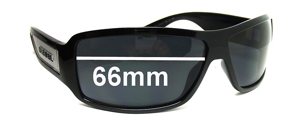 Sunglass Fix Replacement Lenses for Diesel DS0038 Alrar - 66mm Wide