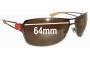 Sunglass Fix Replacement Lenses for Diesel Unknown Model - 64mm Wide 