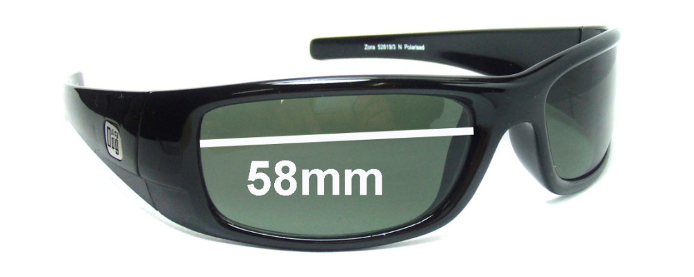 Sunglass Fix Replacement Lenses for Dirty Dog Zora - 58mm Wide